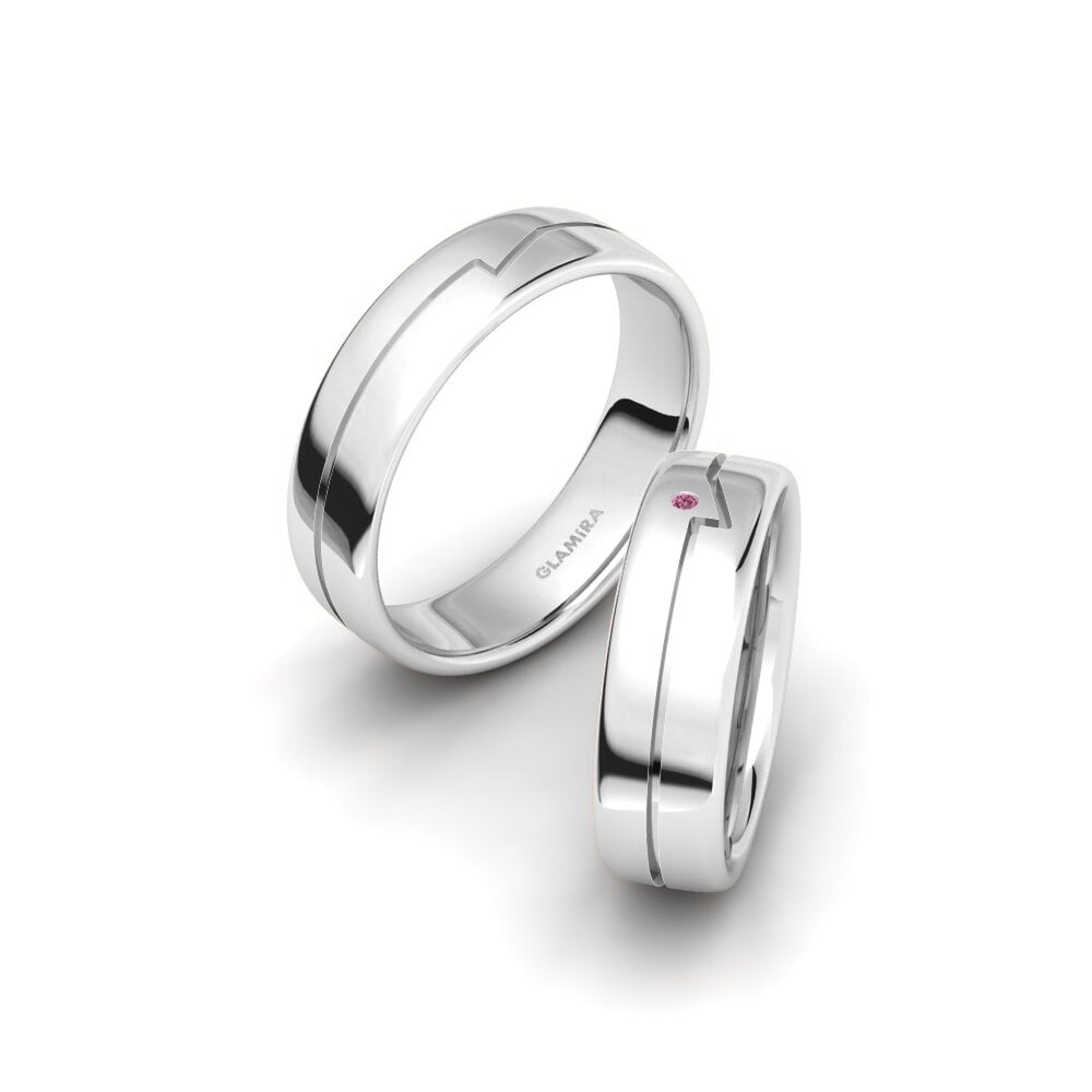 Rhodolite Garnet Wedding Ring Spectacular Life 6 mm