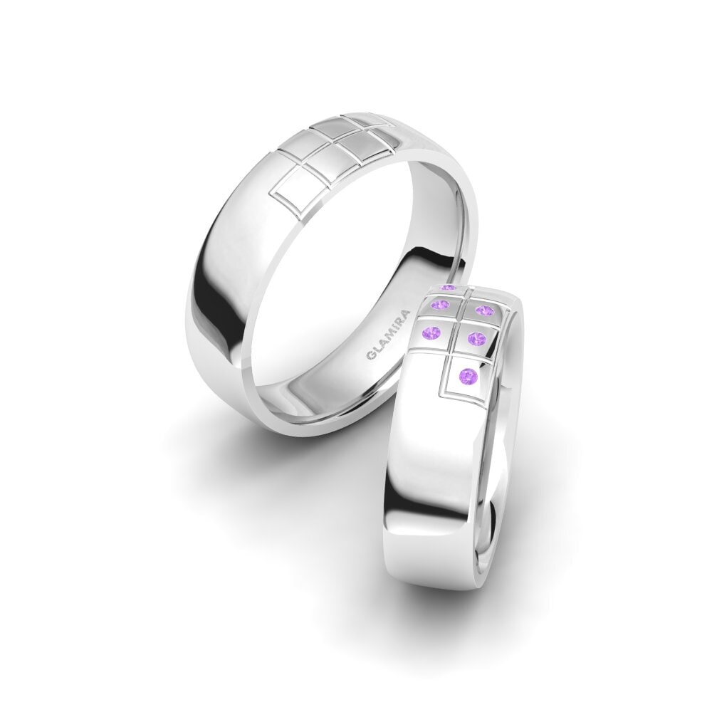 紫水晶 結婚戒指 Spectacular Moncher 6 mm