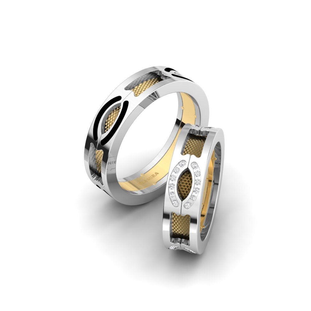 白色藍寶石 結婚戒指 Glamorous Elegance 6 mm