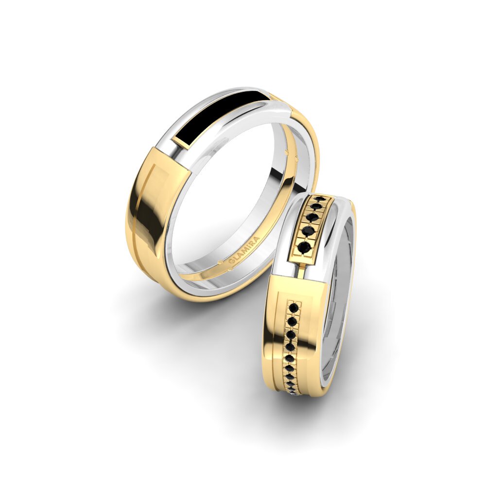 黑瑪瑙 結婚戒指 Glamorous Glory 6 mm