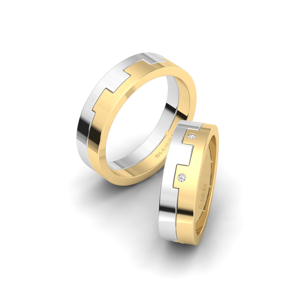 白色藍寶石 結婚戒指 Glamorous Legend 6 mm