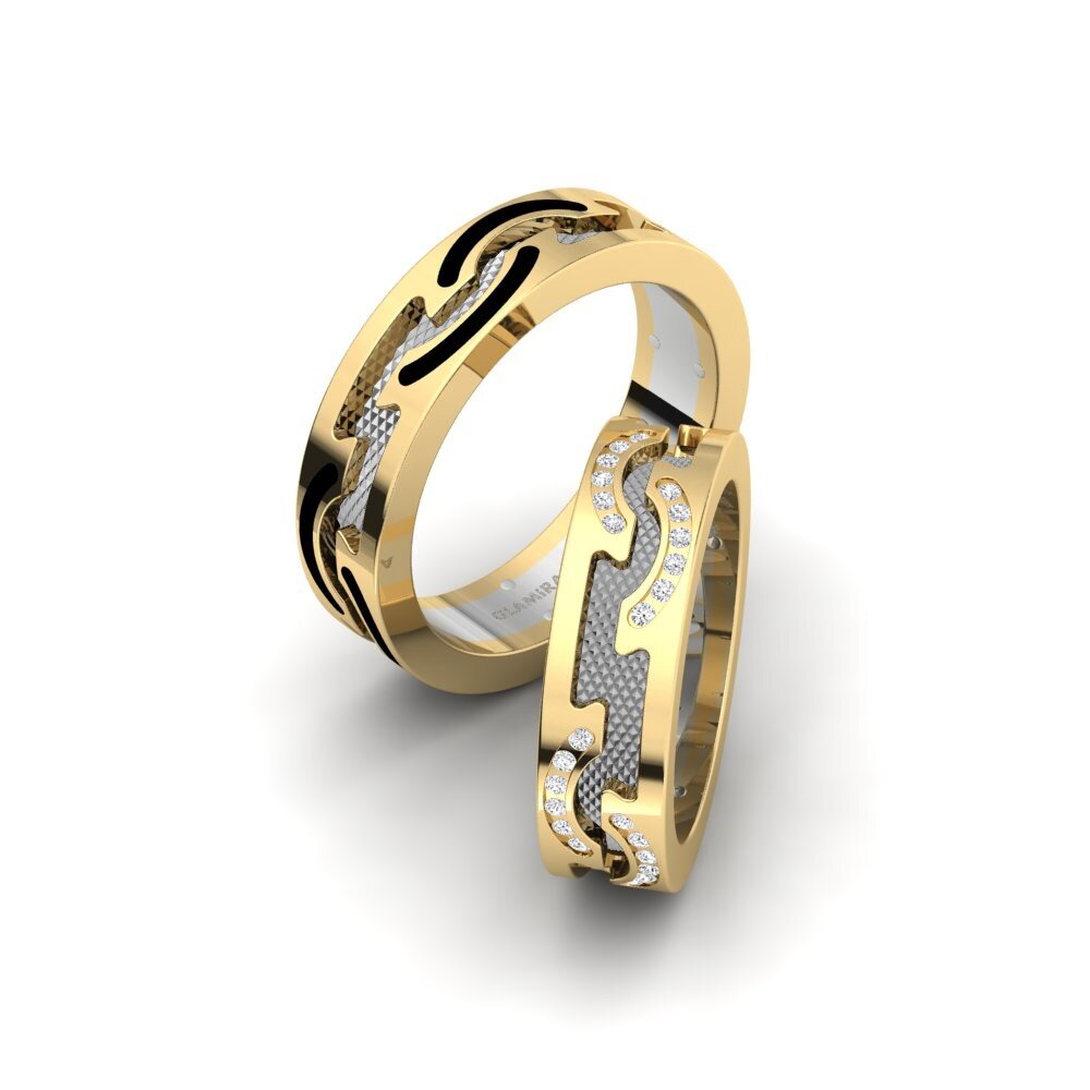 白色藍寶石 結婚戒指 Spectacular Balance 6 mm