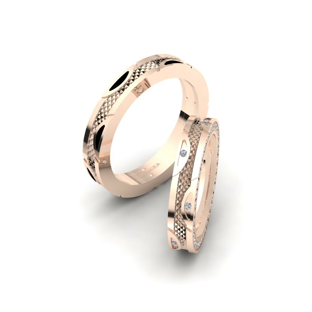 14k Rose Gold Wedding Ring Spectacular Vision 4 mm