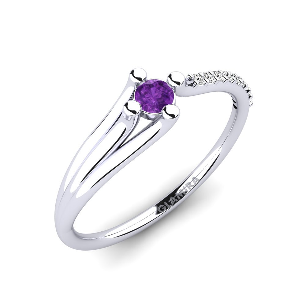 Amethyst Engagement Ring Mocc
