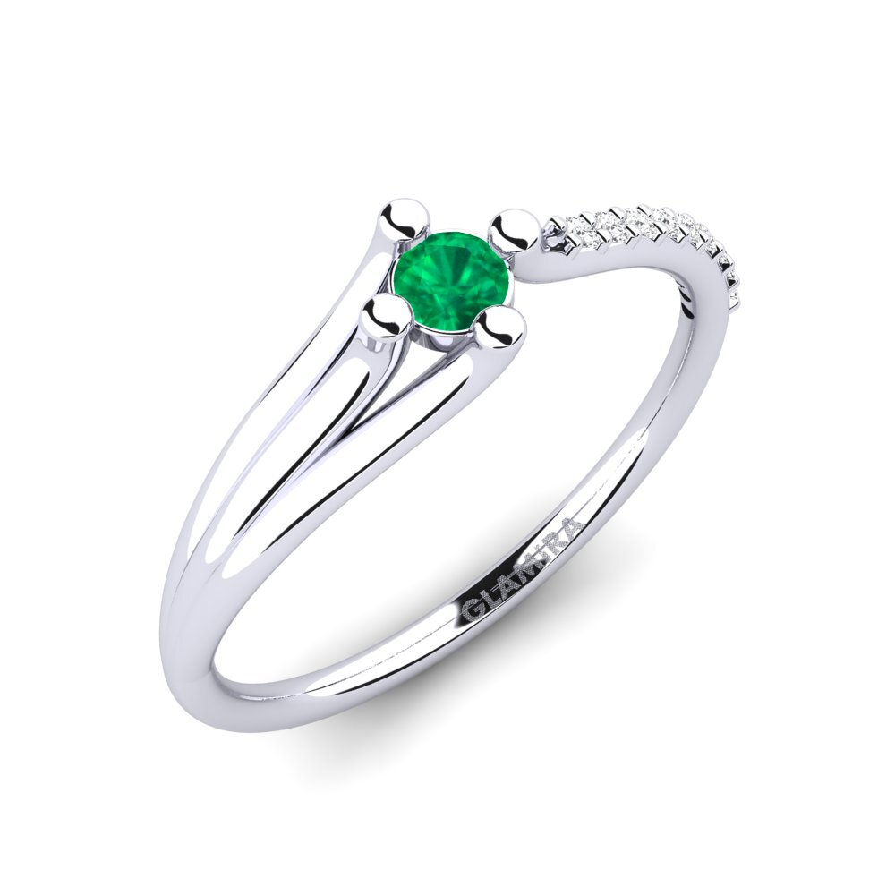 Emerald Engagement Ring Mocc