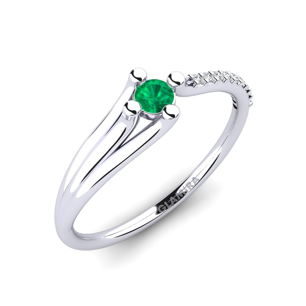 Emerald Engagement Ring Mocc