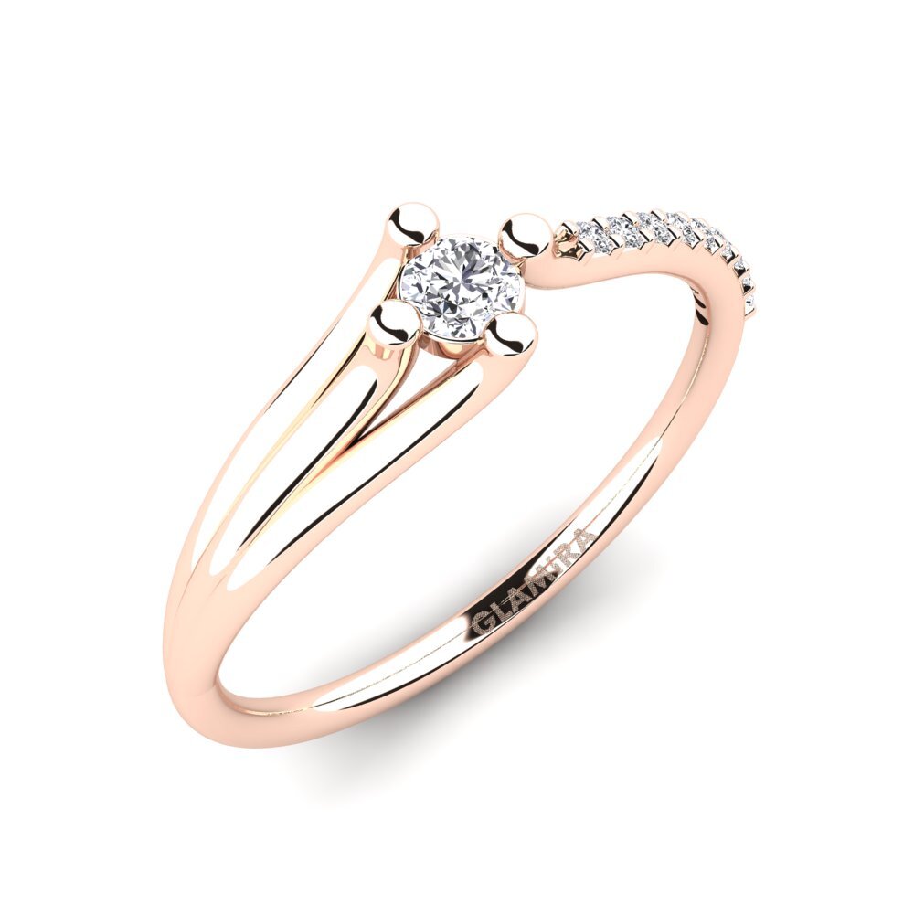 14ct Rose Gold Engagement Ring Mocc
