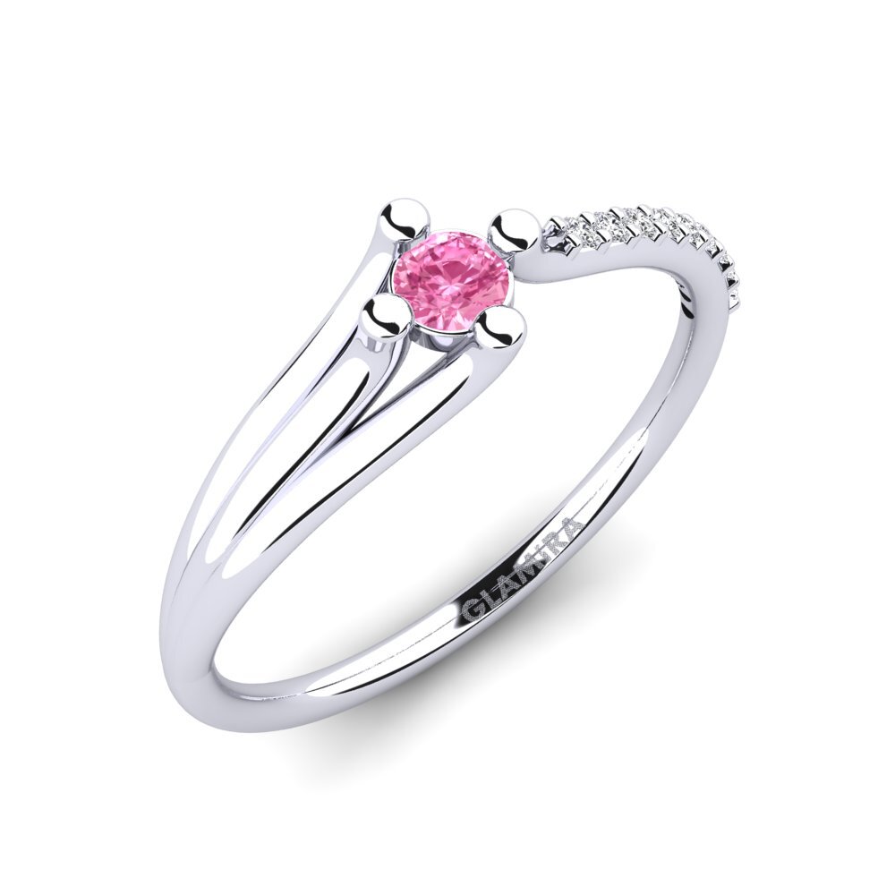Pink Sapphire Engagement Ring Mocc