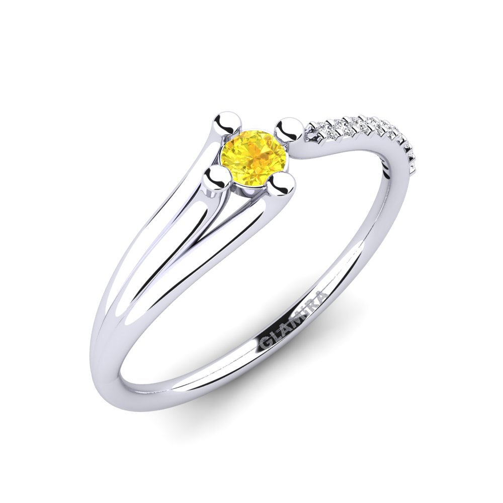 Yellow Sapphire Engagement Ring Mocc