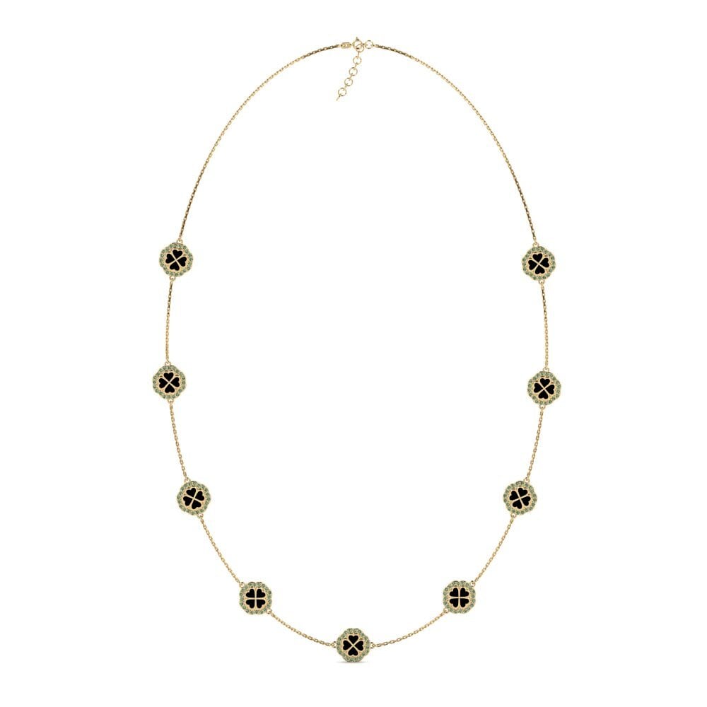 Green Diamond Women's Necklace Dyrce