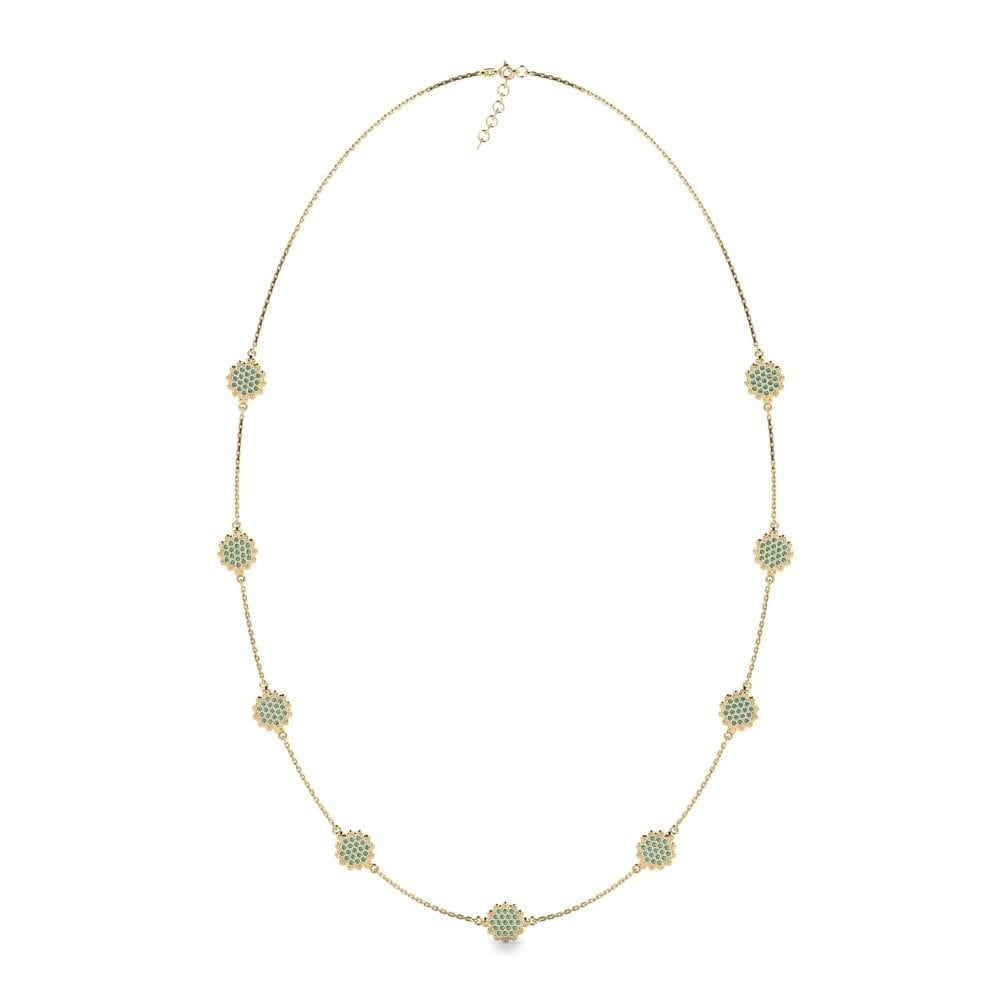Green Diamond Women's Necklace Eofonge