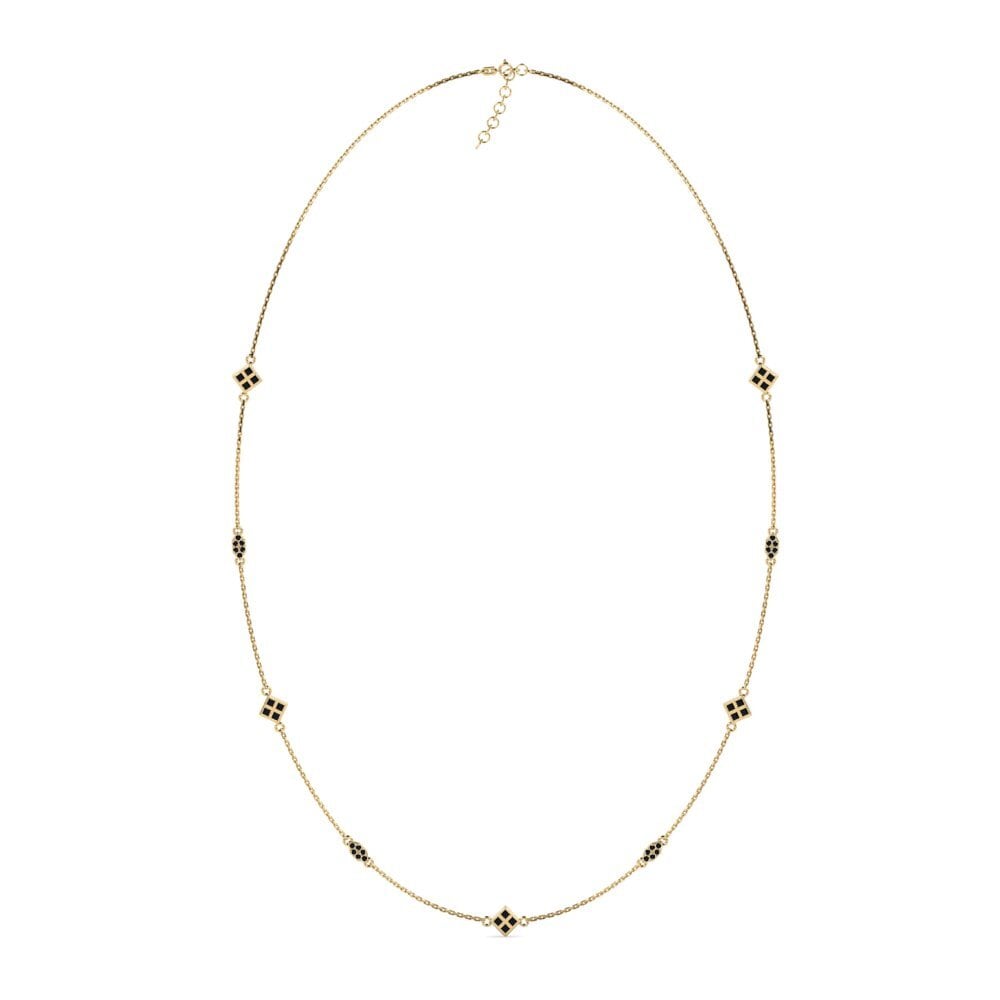 Mixed Black Sapphire Women's Necklace Estefra