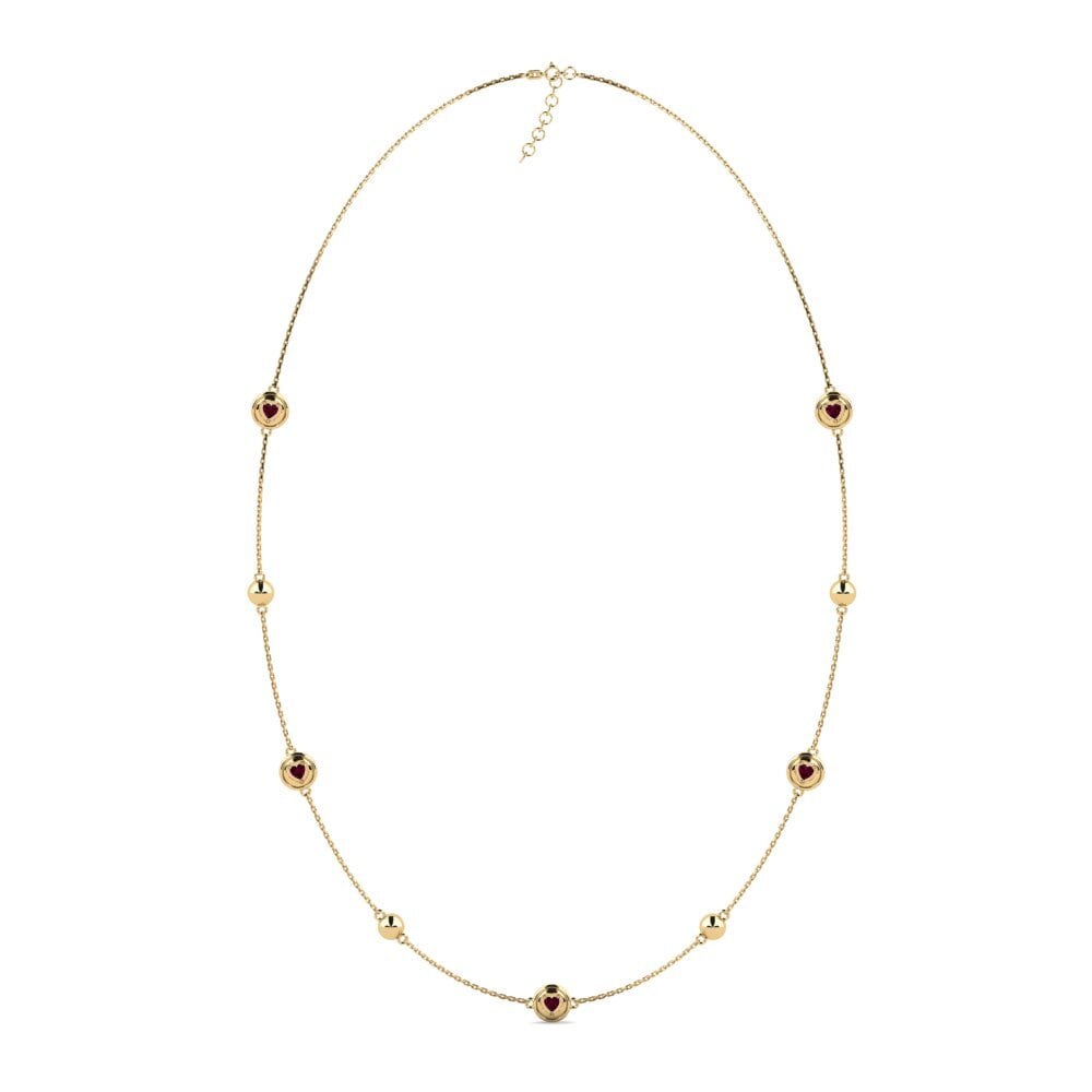Trái Tim Đá Rhodolite Dây chuyền nữ Gdengan