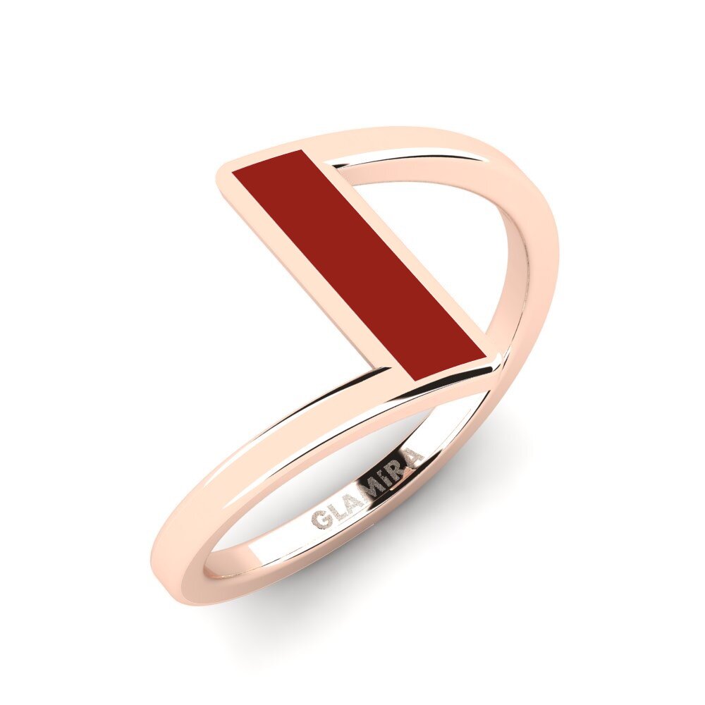 9k Oro Rosa Anillo meñique Aton