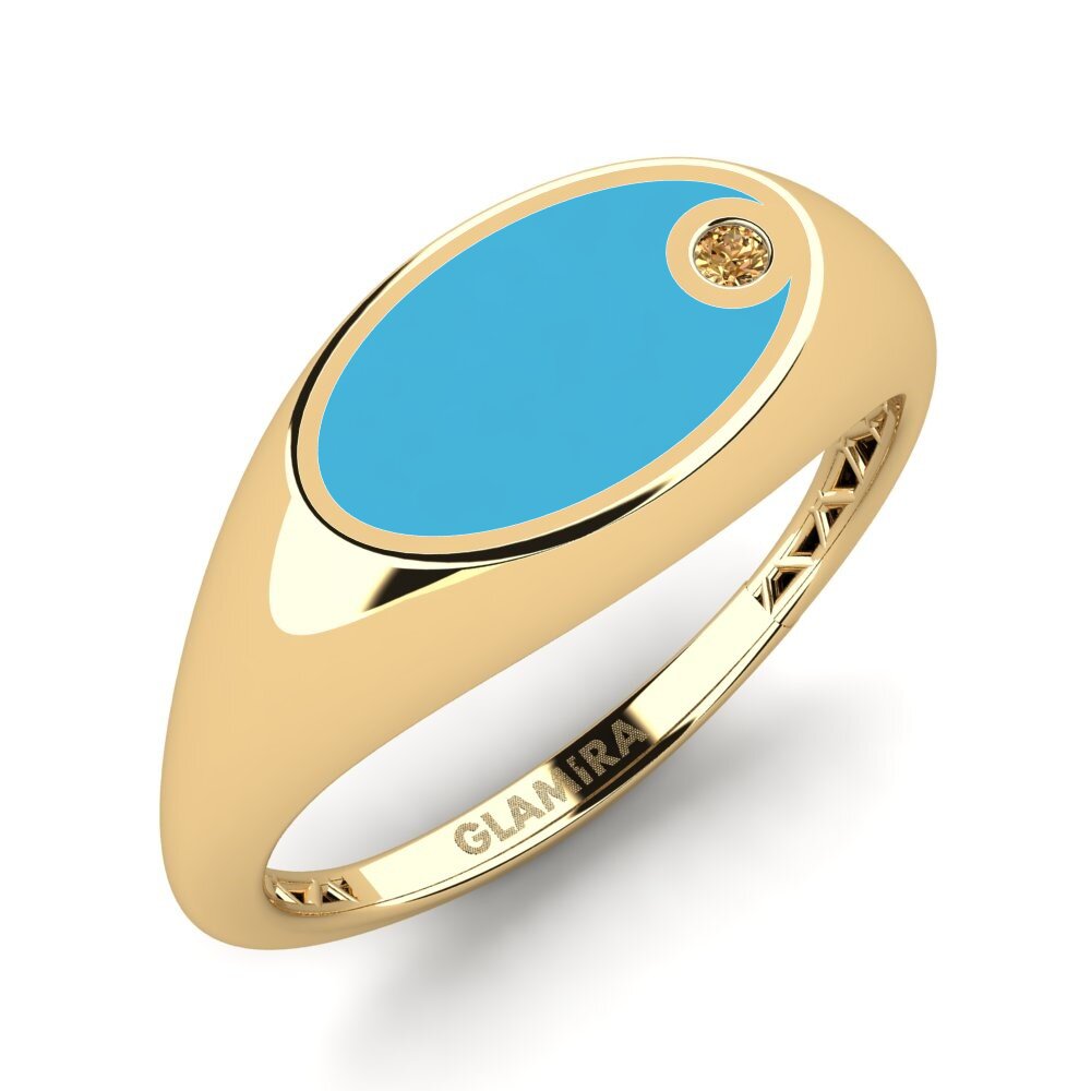 Brown Diamond Pinky Ring Clysi