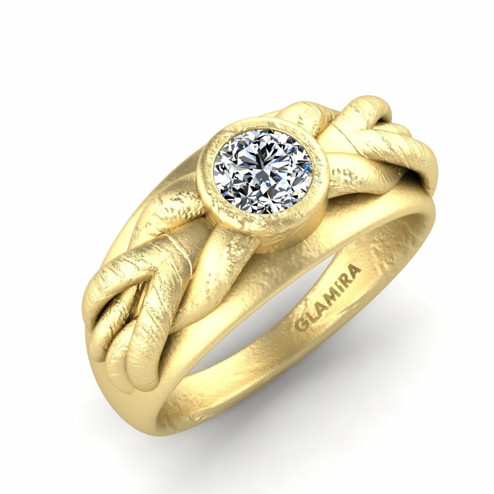 Pinky Ring Ditiver 585 Yellow Gold & Swarovski Crystal
