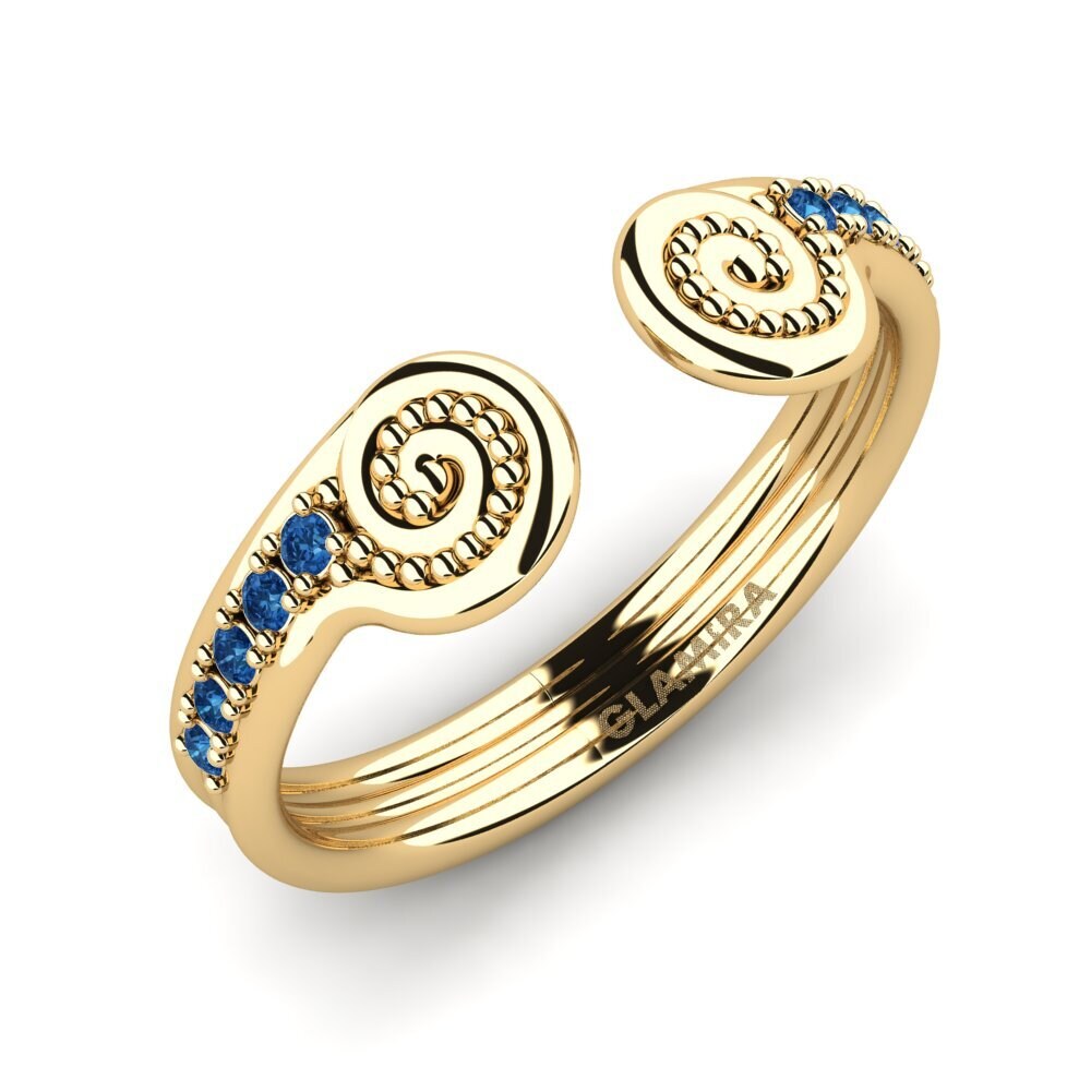 Dark Blue Zirconia Pinky Ring Dohh