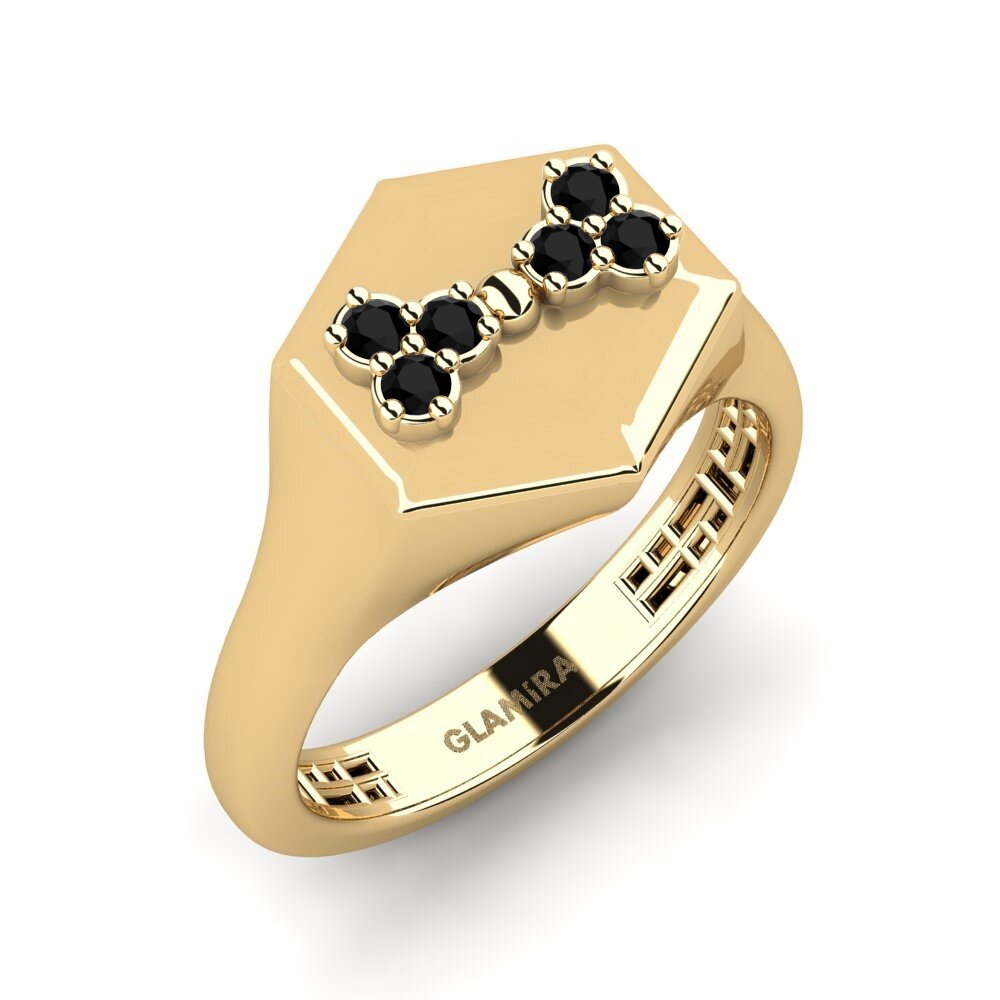 Diamant Noir Anneau rose Feava