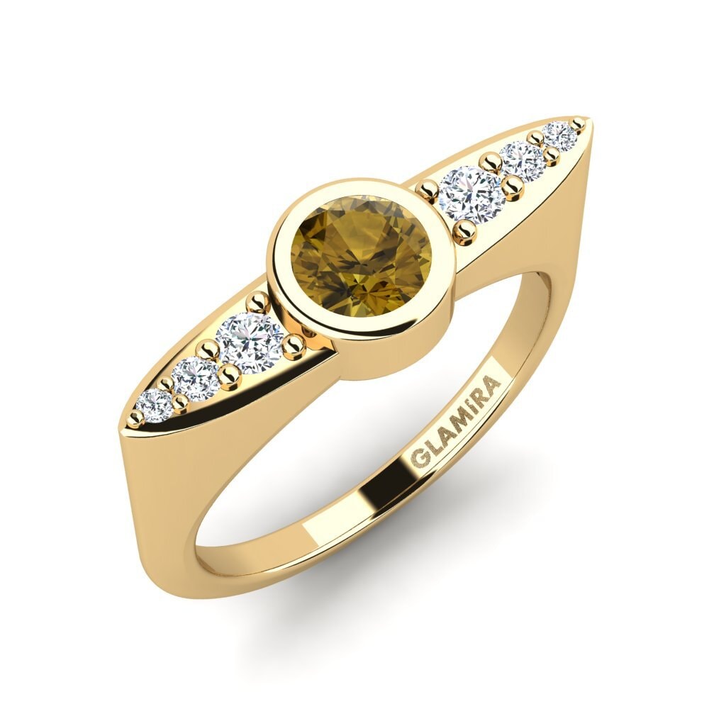 Brown Zircon Pinky Ring Fendgi