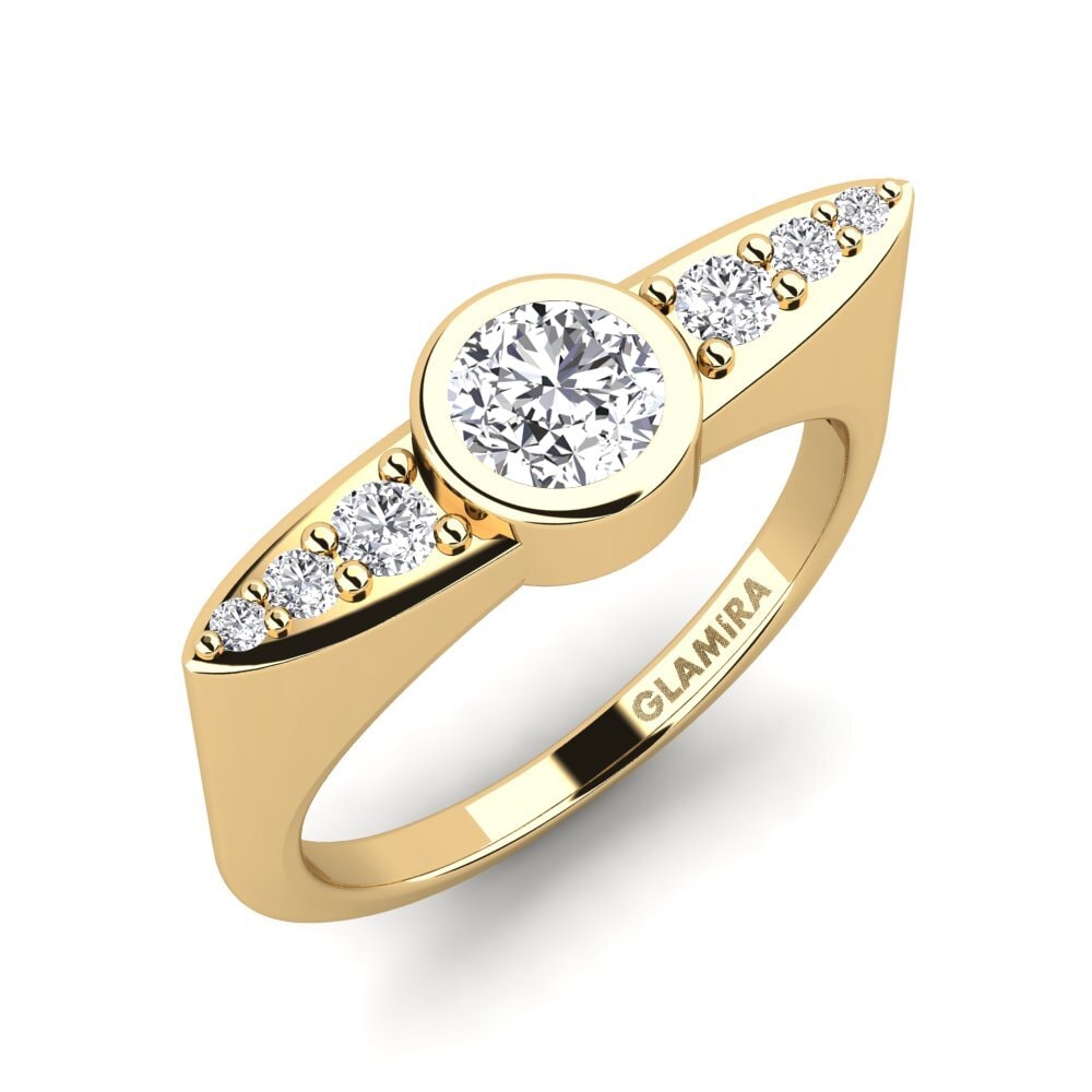Shop Carat Round cut 18ct Yellow Gold Lab Grown Diamond