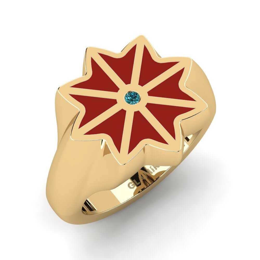 Blauer Diamant Pinker Ring Gemeddo