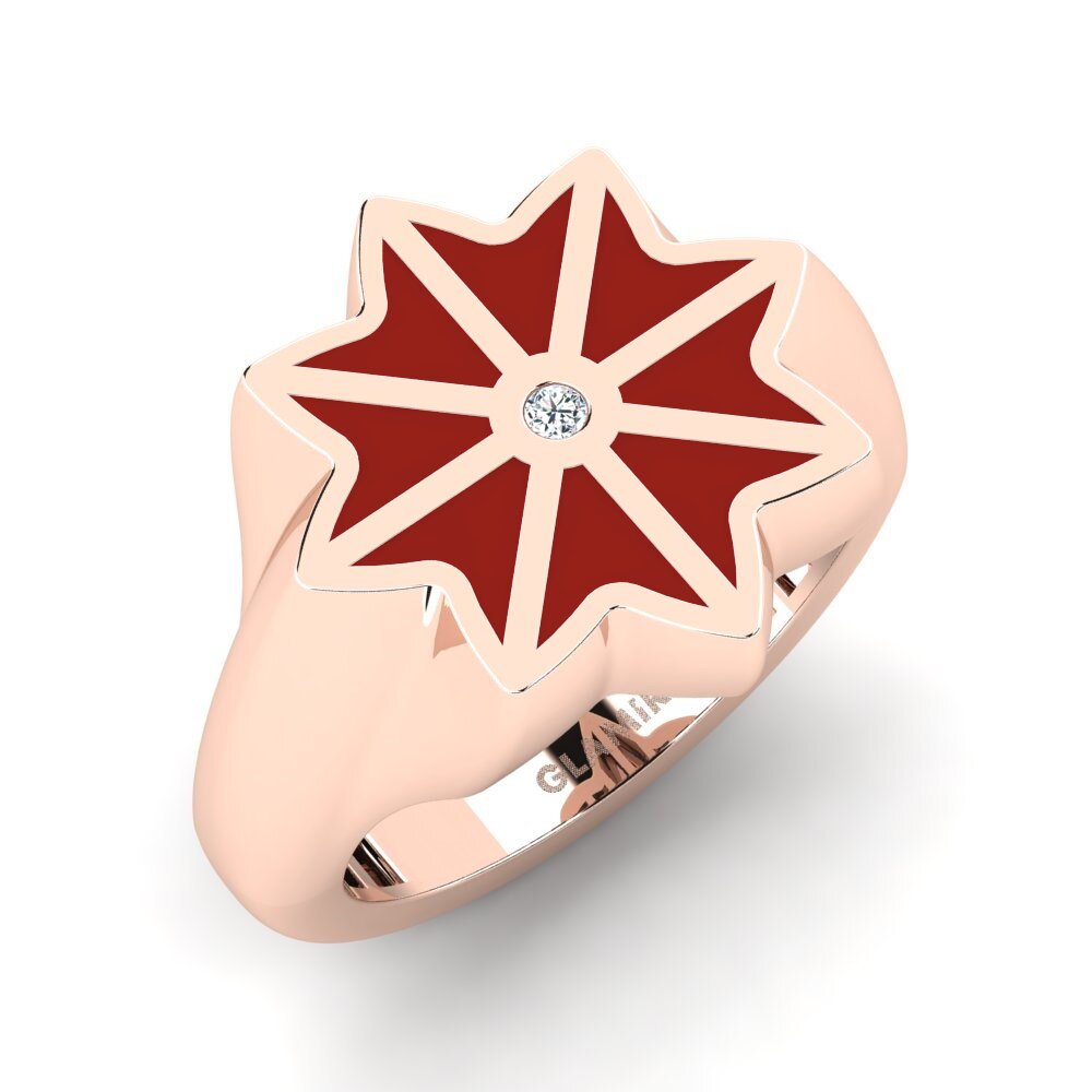 Rotgold 585 Pinker Ring Gemeddo
