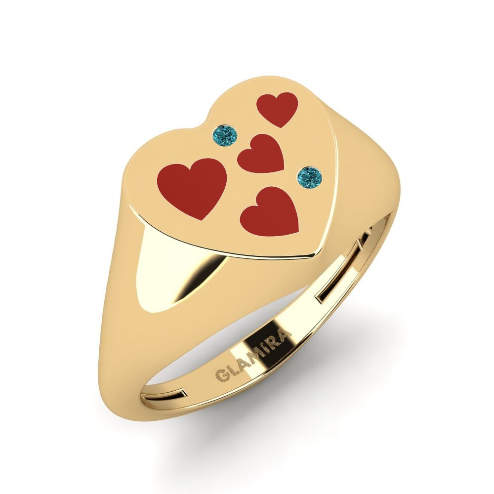 Blauer Diamant Pinker Ring Hnin