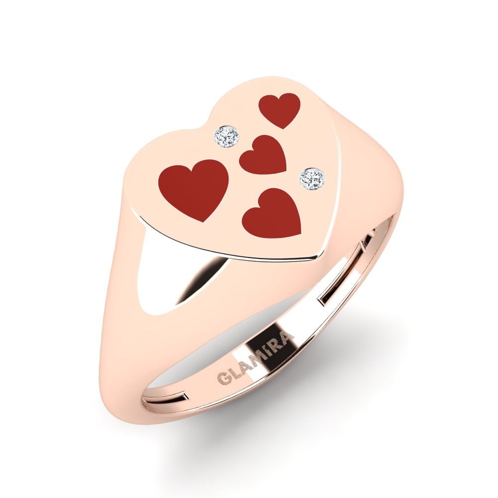 Rotgold 585 Pinker Ring Hnin