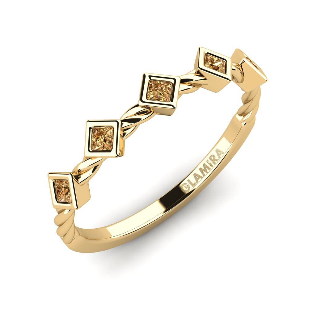 Brown Diamond Pinky Ring Leganga