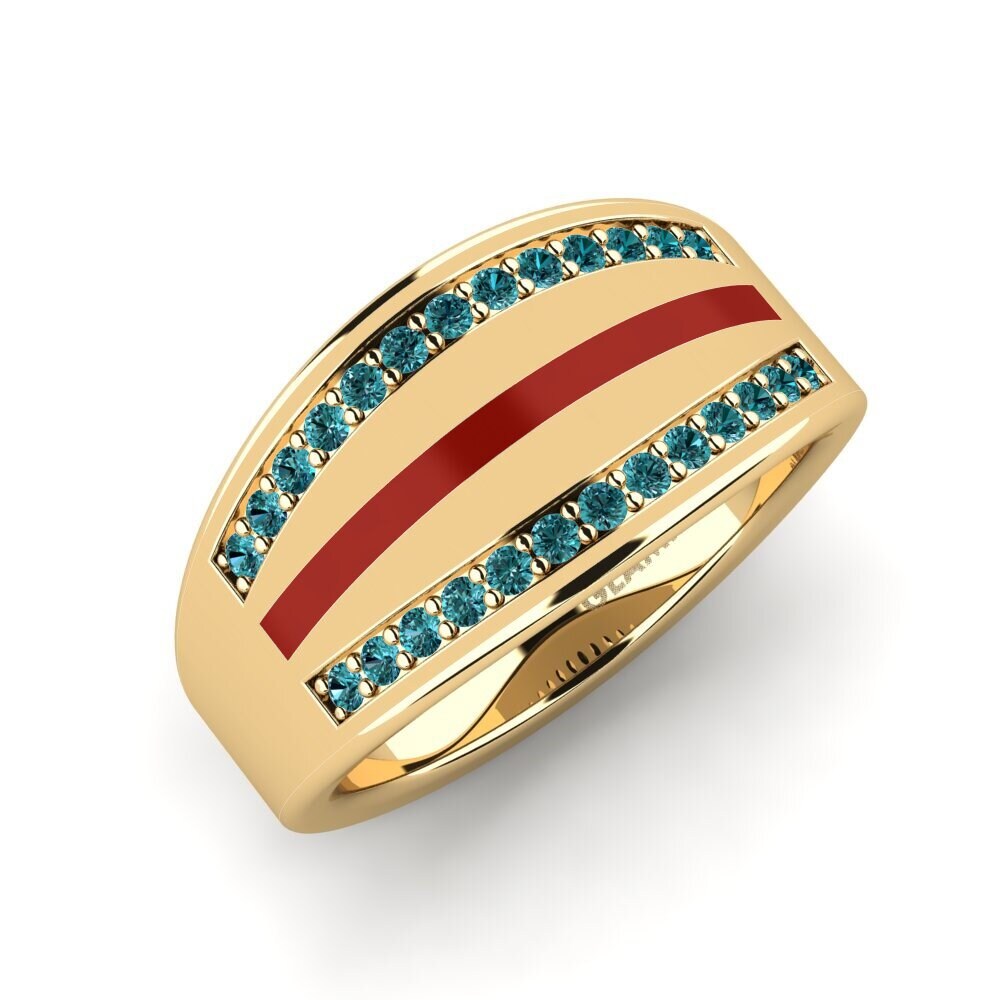 Blauer Diamant Pinker Ring Loadan