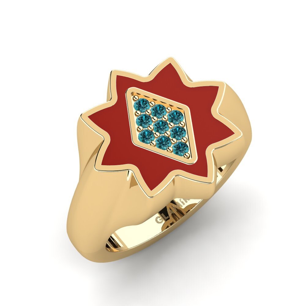 Blauer Diamant Pinker Ring Memynni