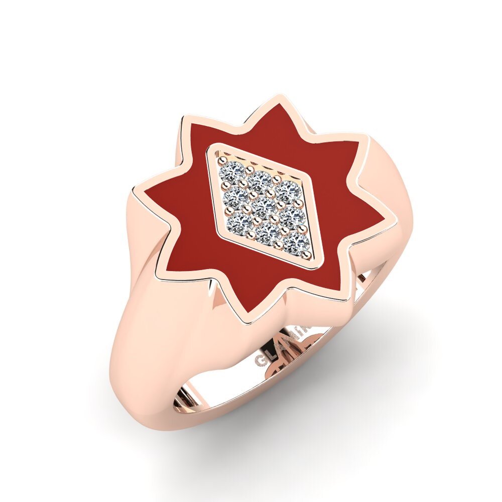 Rotgold 585 Pinker Ring Memynni
