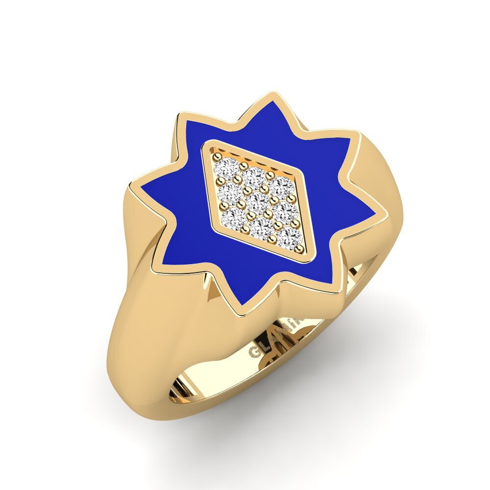 Moissanit Pinker Ring Memynni
