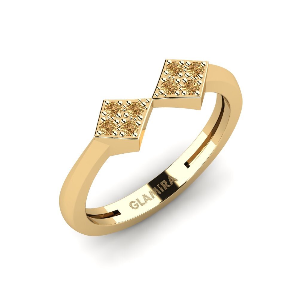 Brown Diamond Pinky Ring Moslin
