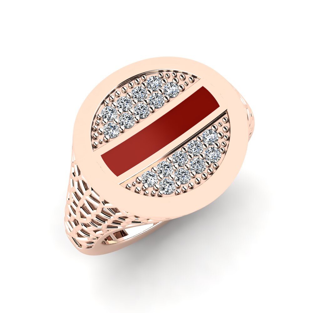 Rotgold 585 Pinker Ring Motoldi