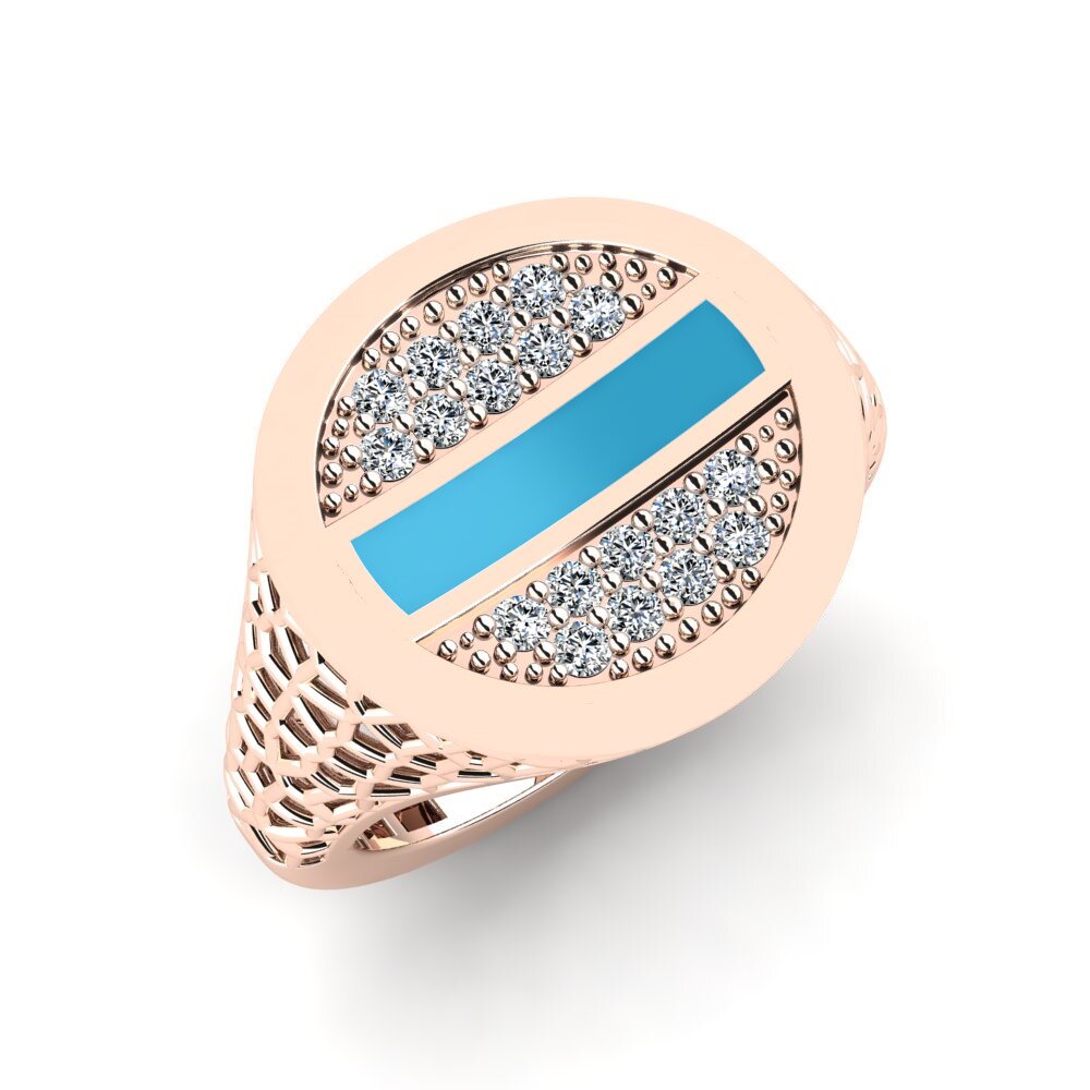 14ct Rose Gold Pinky Ring Motoldi