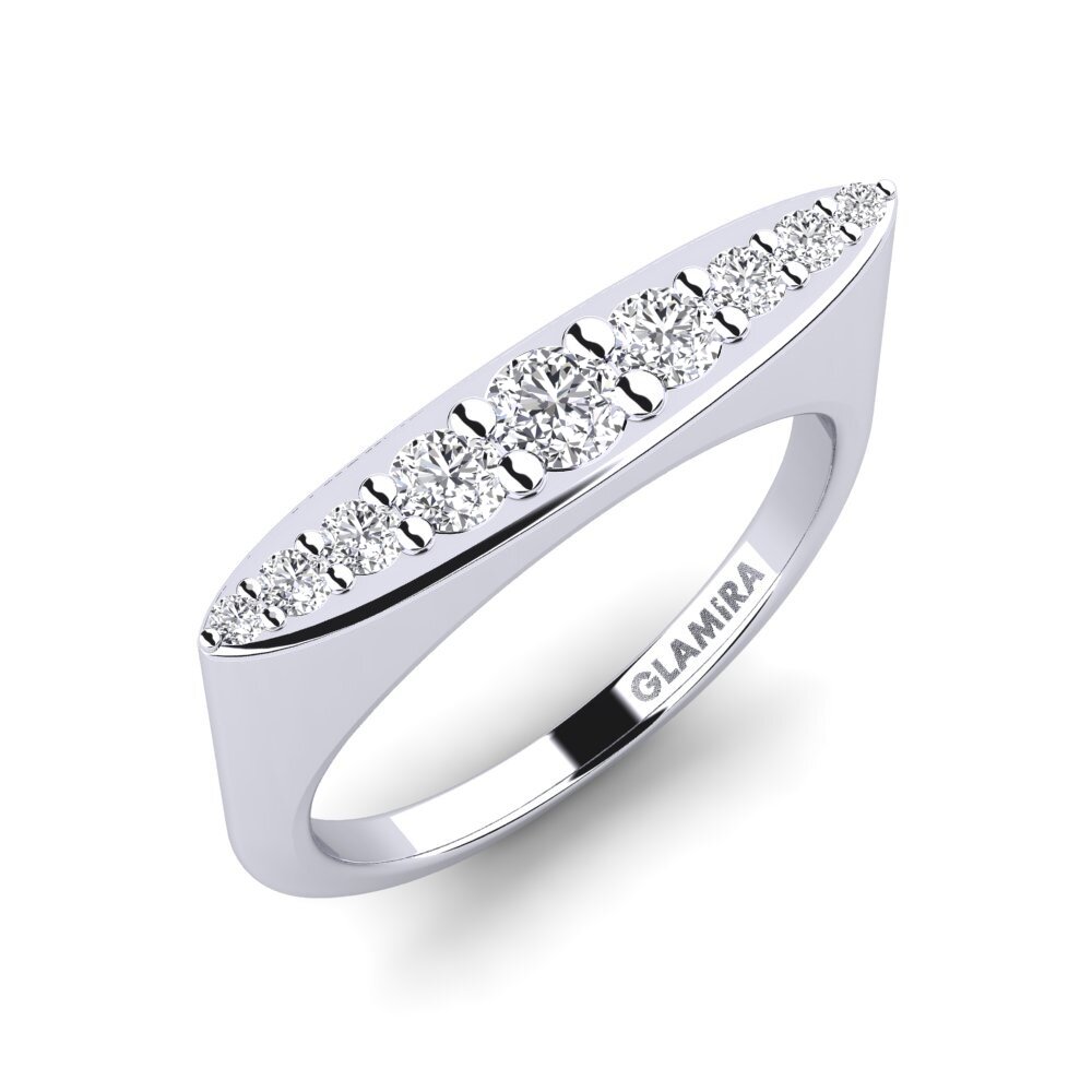 Buy 0.1 Carat Round cut Lab Grown Diamond 9ct White Gold GLAMIRA Pinky ...