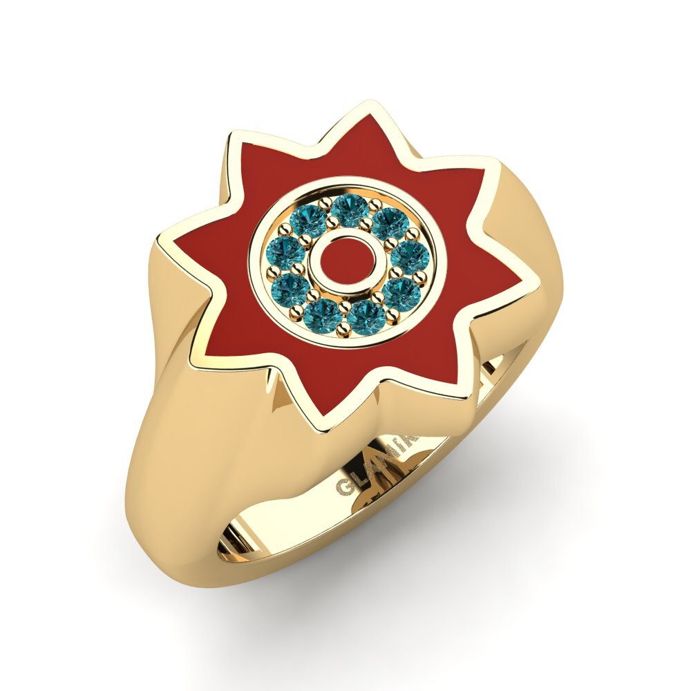 Blauer Diamant Pinker Ring Olorgen