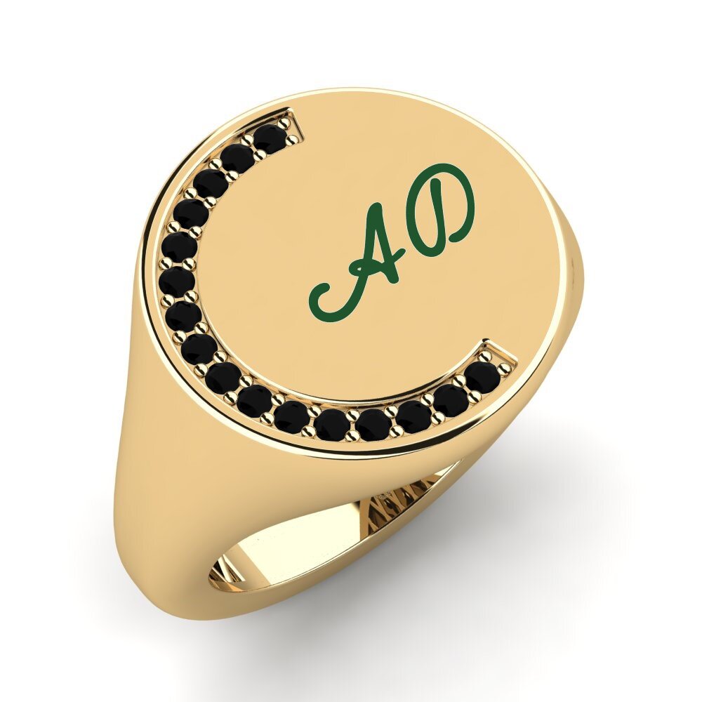 Black Onyx Pinky Ring Orom