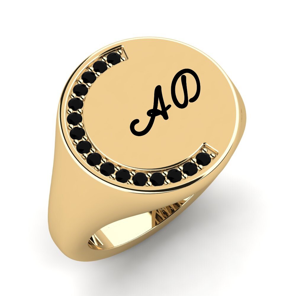 Black Sapphire Pinky Ring Orom