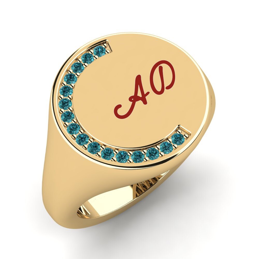 Blauer Diamant Pinker Ring Orom