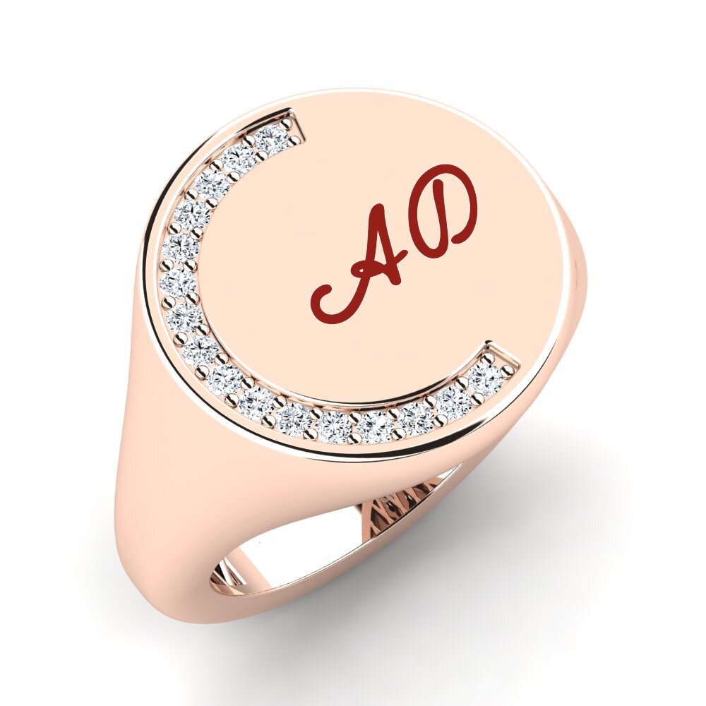 Rotgold 585 Pinker Ring Orom