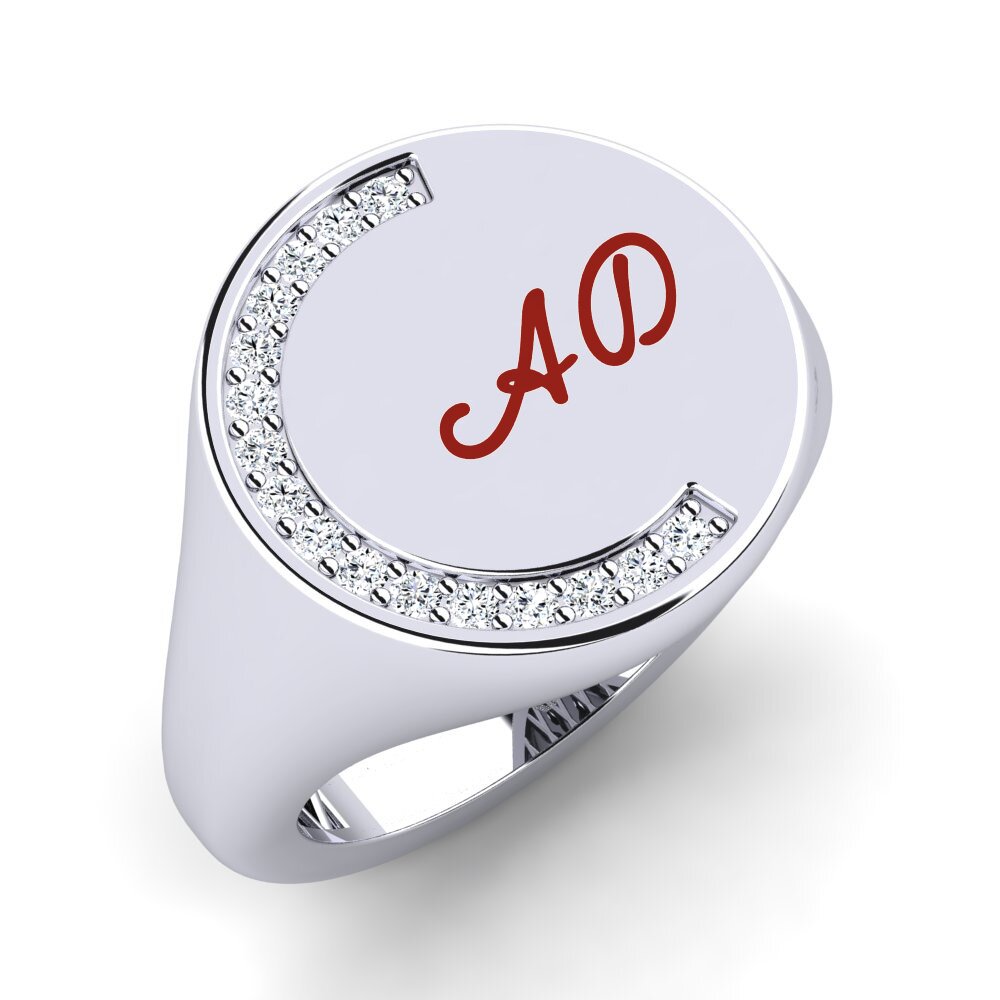 Weißgold 750 Pinker Ring Orom