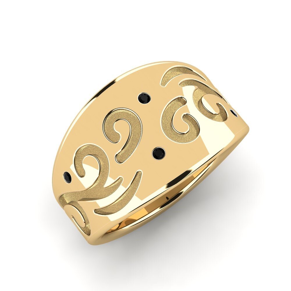 Diamant Noir Anneau rose Peedleu