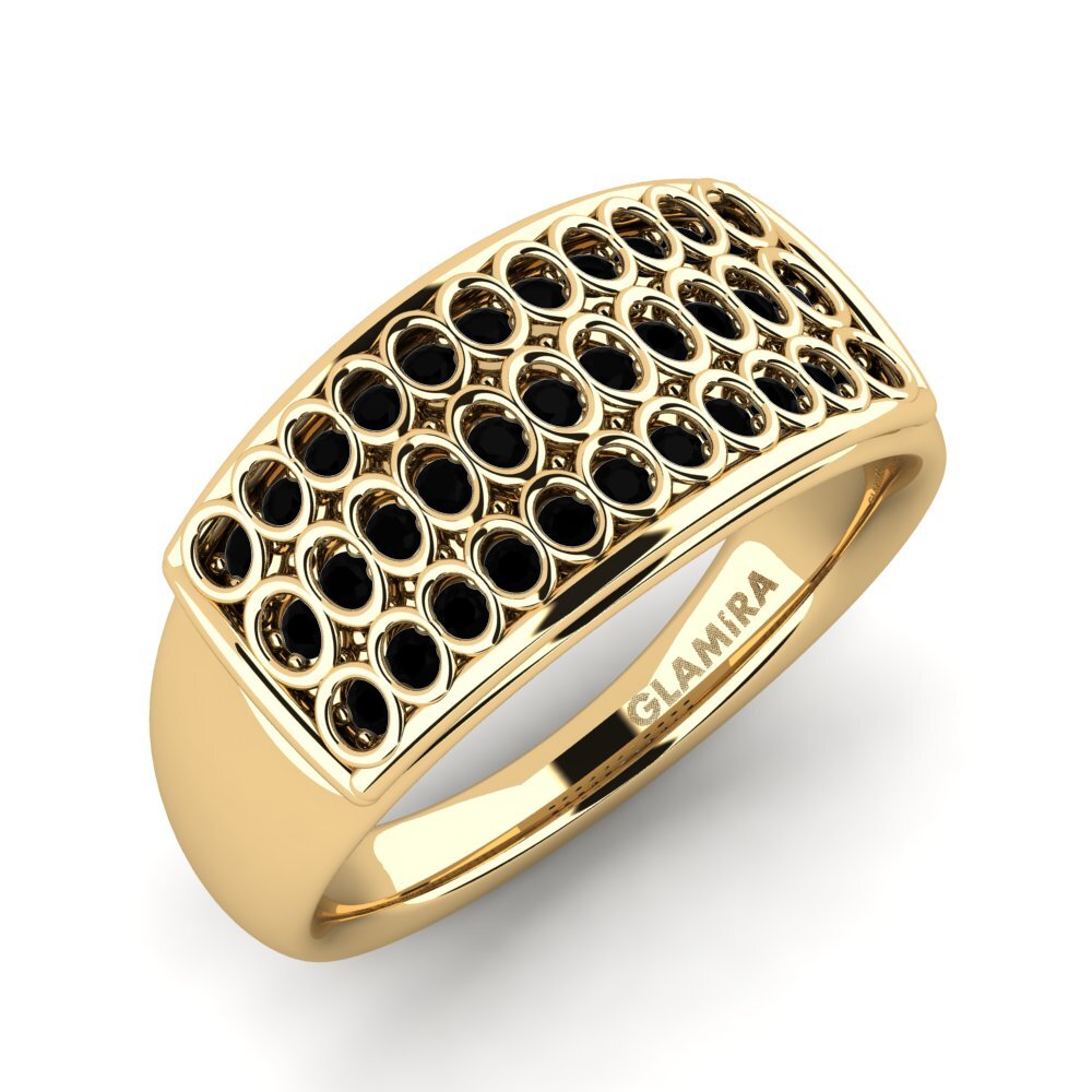 Diamant Noir Anneau rose Qibilit