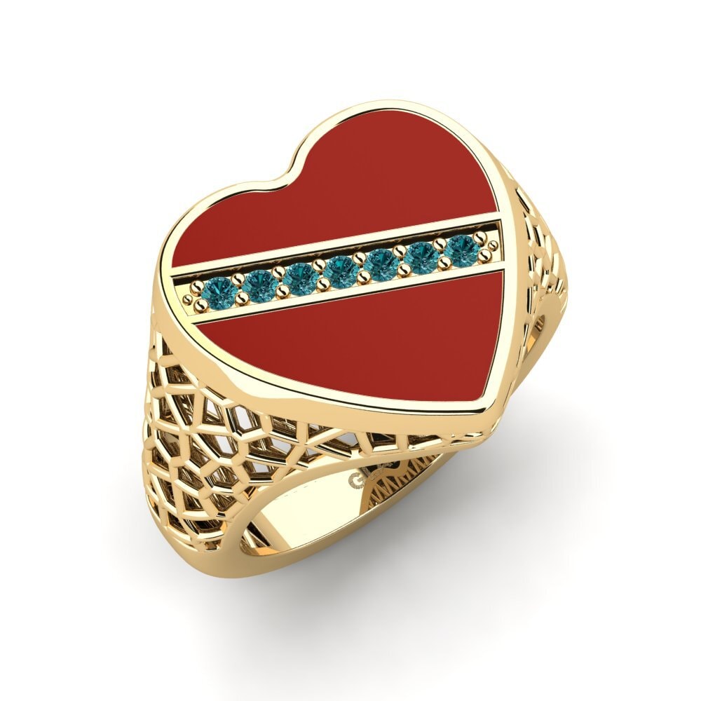 Blauer Diamant Pinker Ring Recges