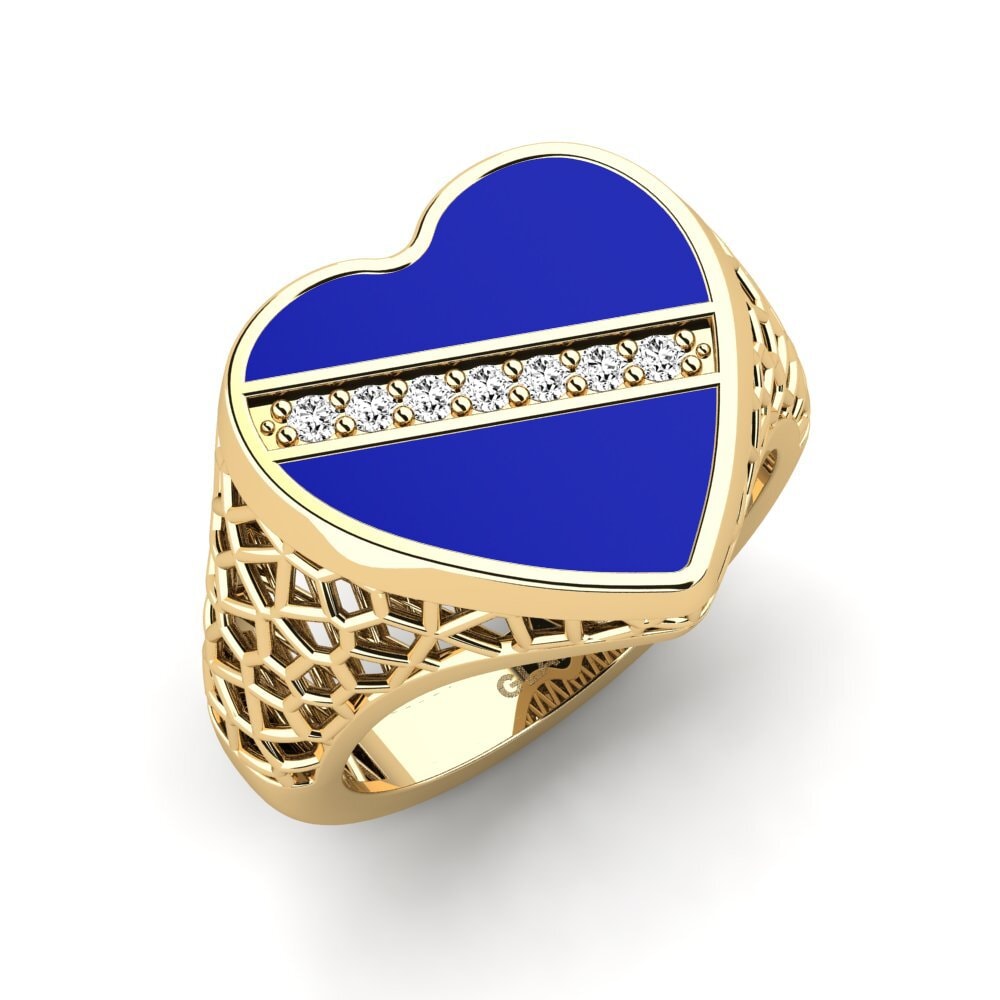 Moissanit Pinker Ring Recges