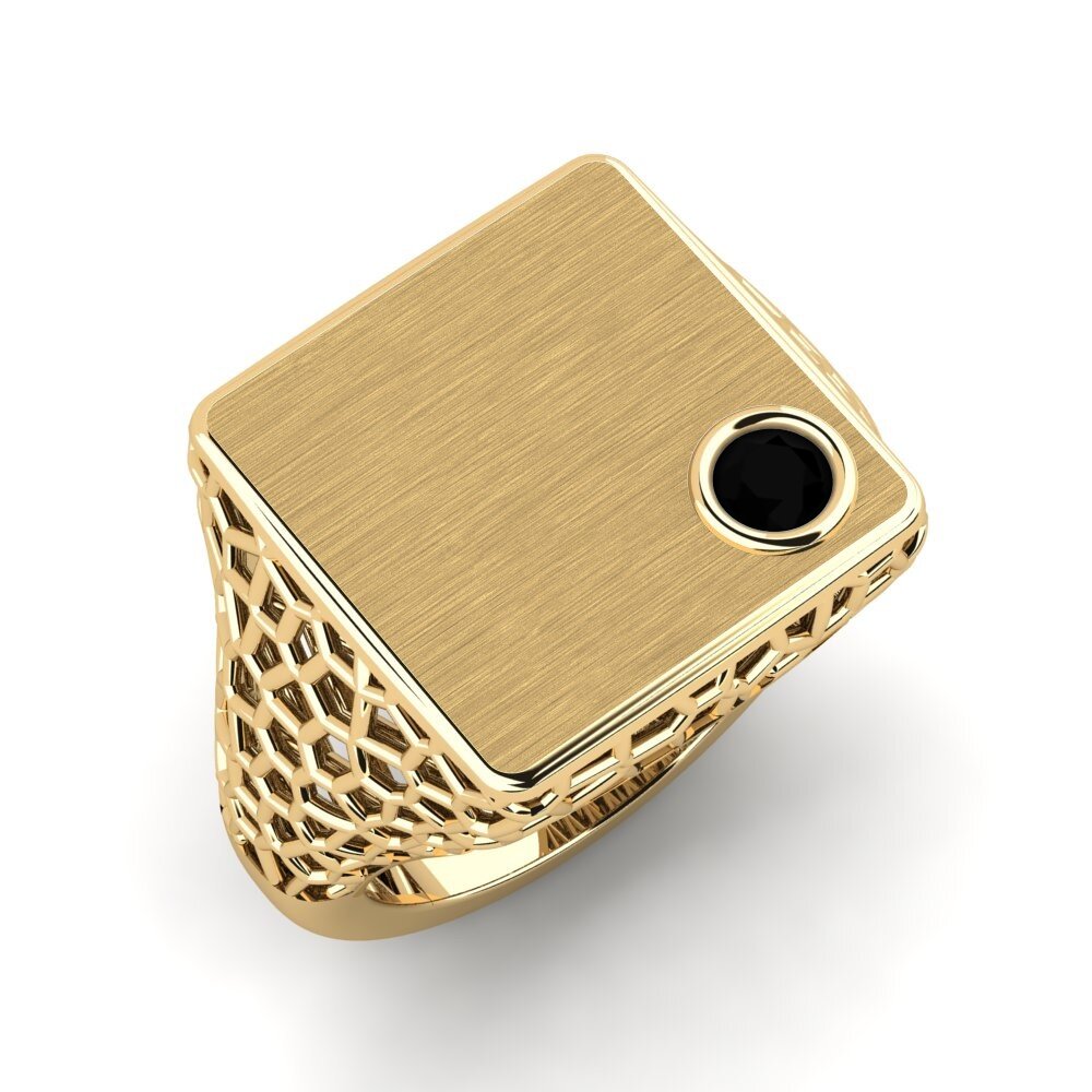 Diamant Noir Anneau rose Thoph