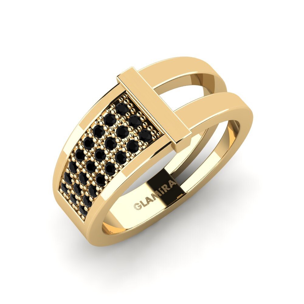 Diamant Noir Anneau rose Tisman