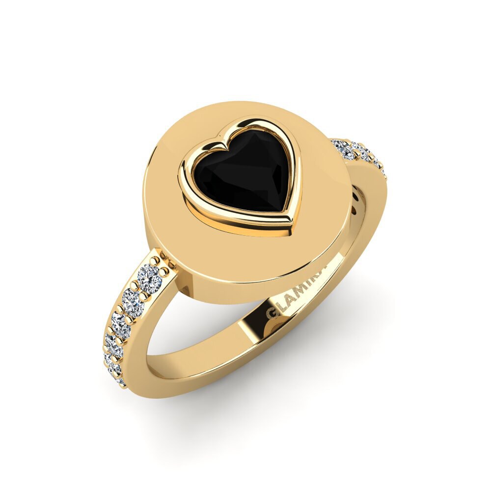 Diamant Noir Anneau rose Trakel